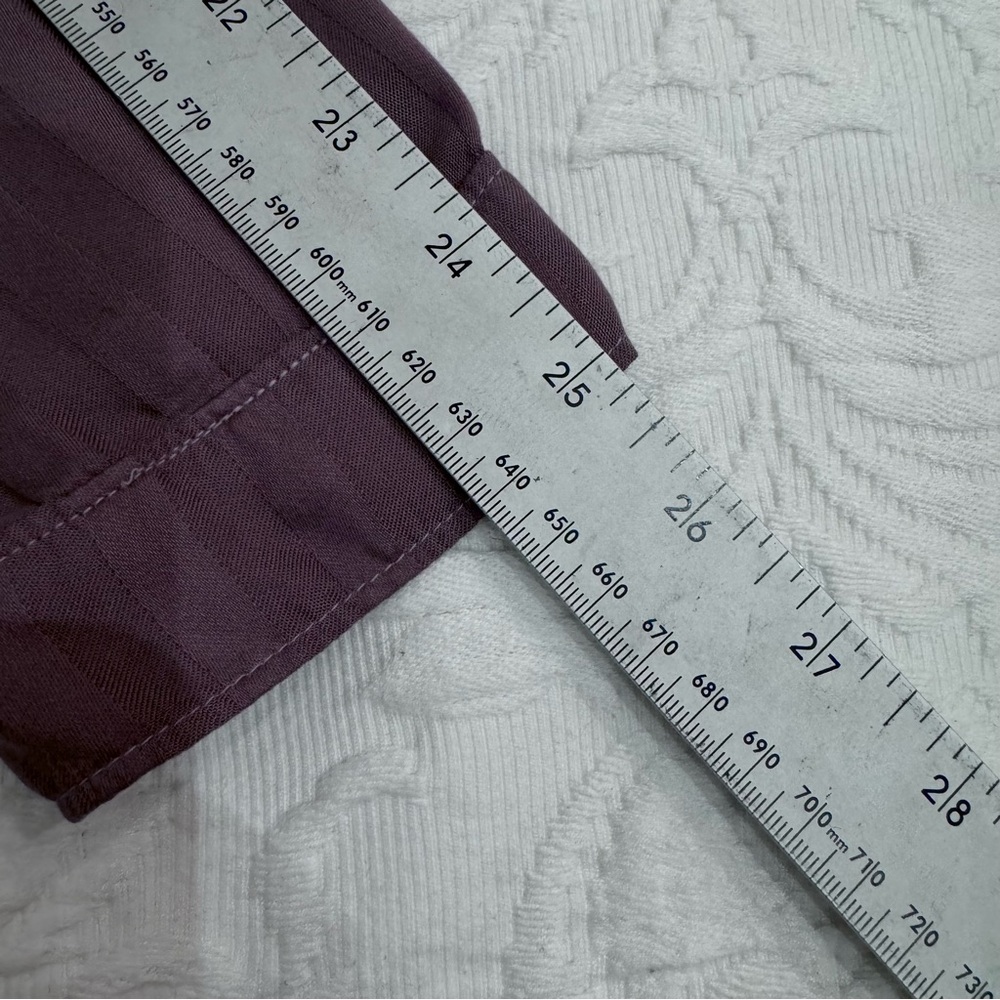 Cloth & Stone Anthropologie Mauve Grace Sateen Striped Button down XL - Picture 8 of 9